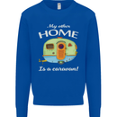 My Other Home Is a Caravan Caravanning Mens Sweatshirt Jumper Royal Blue