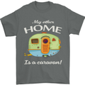My Other Home Is a Caravan Caravanning Mens T-Shirt Cotton Gildan Charcoal
