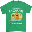 My Other Home Is a Caravan Caravanning Mens T-Shirt Cotton Gildan Irish Green