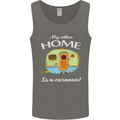 My Other Home Is a Caravan Caravanning Mens Vest Tank Top Charcoal