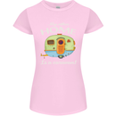 My Other Home Is a Caravan Caravanning Womens Petite Cut T-Shirt Light Pink