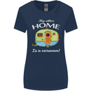 My Other Home Is a Caravan Caravanning Womens Wider Cut T-Shirt Navy Blue