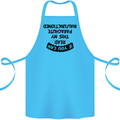 My Parachute Malfunctioned Skydiving Para Cotton Apron 100% Organic Turquoise
