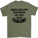 My Parachute Malfunctioned Skydiving Para Mens T-Shirt Cotton Gildan Military Green