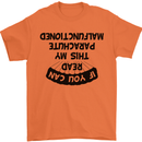 My Parachute Malfunctioned Skydiving Para Mens T-Shirt Cotton Gildan Orange