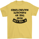 My Parachute Malfunctioned Skydiving Para Mens T-Shirt Cotton Gildan Yellow