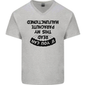 My Parachute Malfunctioned Skydiving Para Mens V-Neck Cotton T-Shirt Sports Grey