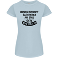 My Parachute Malfunctioned Skydiving Para Womens Petite Cut T-Shirt Light Blue