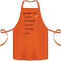 My Perfect Day Be The Best Mom Mother's Day Cotton Apron 100% Organic Orange