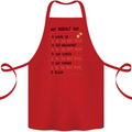 My Perfect Day Be The Best Mom Mother's Day Cotton Apron 100% Organic Red