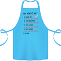 My Perfect Day Be The Best Mom Mother's Day Cotton Apron 100% Organic Turquoise