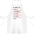 My Perfect Day Be The Best Mom Mother's Day Cotton Apron 100% Organic White