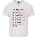My Perfect Day Be The Best Mom Mother's Day Mens V-Neck Cotton T-Shirt White