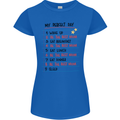 My Perfect Day Be The Best Mom Mother's Day Womens Petite Cut T-Shirt Royal Blue