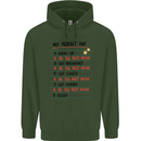 My Perfect Day Be The Best Mum Mother's Day Mens 80% Cotton Hoodie Forest Green