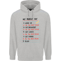 My Perfect Day Be The Best Mum Mother's Day Mens 80% Cotton Hoodie Sports Grey
