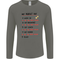 My Perfect Day Be The Best Mum Mother's Day Mens Long Sleeve T-Shirt Charcoal