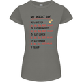 My Perfect Day Be The Best Mum Mother's Day Womens Petite Cut T-Shirt Charcoal