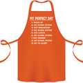 My Perfect Day Scuba Diving Diver Dive Cotton Apron 100% Organic Orange