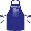 My Perfect Day Scuba Diving Diver Dive Cotton Apron 100% Organic Royal Blue