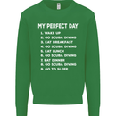 My Perfect Day Scuba Diving Diver Dive Kids Sweatshirt Jumper Irish Green