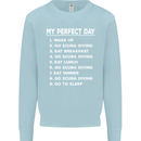 My Perfect Day Scuba Diving Diver Dive Kids Sweatshirt Jumper Light Blue