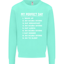 My Perfect Day Scuba Diving Diver Dive Kids Sweatshirt Jumper Peppermint