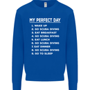 My Perfect Day Scuba Diving Diver Dive Kids Sweatshirt Jumper Royal Blue