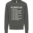 My Perfect Day Scuba Diving Diver Dive Kids Sweatshirt Jumper Storm Grey