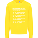 My Perfect Day Scuba Diving Diver Dive Kids Sweatshirt Jumper Yellow