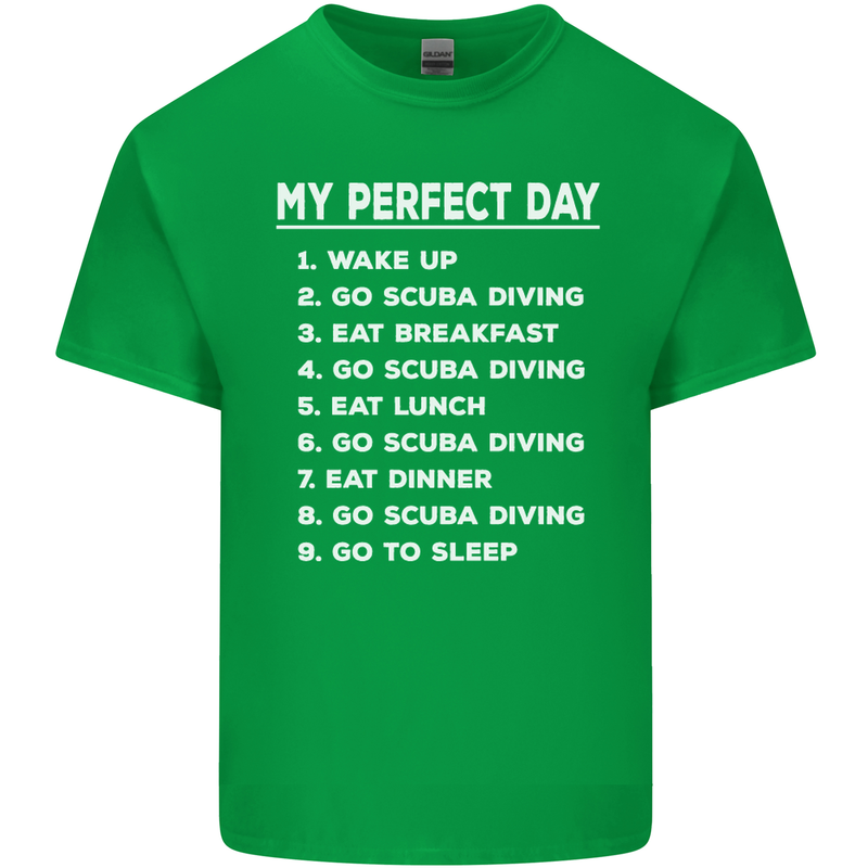 My Perfect Day Scuba Diving Diver Dive Kids T-Shirt Childrens Irish Green