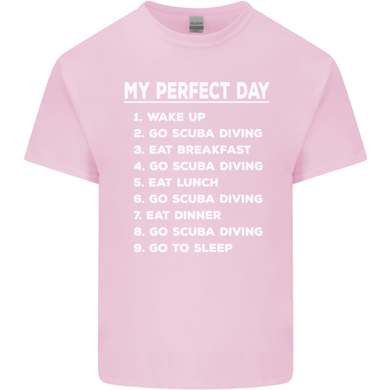 My Perfect Day Scuba Diving Diver Dive Kids T-Shirt Childrens Light Pink