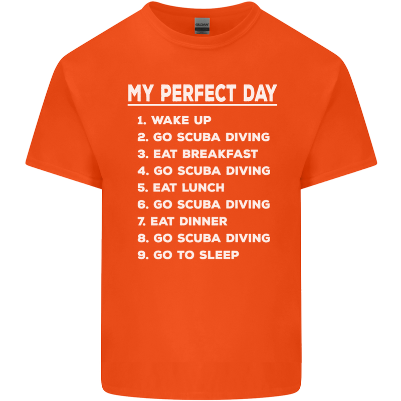 My Perfect Day Scuba Diving Diver Dive Kids T-Shirt Childrens Orange
