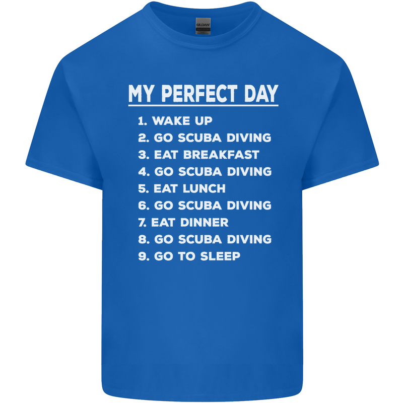 My Perfect Day Scuba Diving Diver Dive Kids T-Shirt Childrens Royal Blue