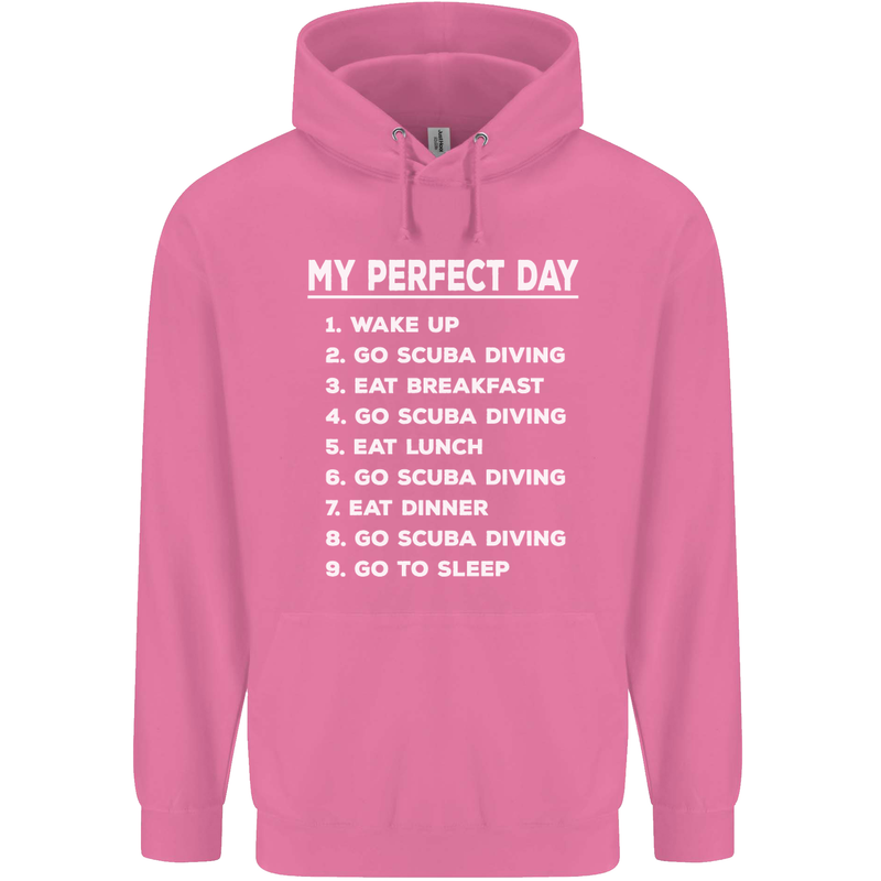 My Perfect Day Scuba Diving Diver Dive Mens 80% Cotton Hoodie Azelea