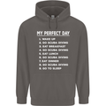 My Perfect Day Scuba Diving Diver Dive Mens 80% Cotton Hoodie Charcoal