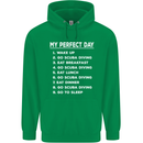 My Perfect Day Scuba Diving Diver Dive Mens 80% Cotton Hoodie Irish Green