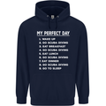 My Perfect Day Scuba Diving Diver Dive Mens 80% Cotton Hoodie Navy Blue