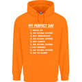 My Perfect Day Scuba Diving Diver Dive Mens 80% Cotton Hoodie Orange