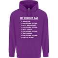 My Perfect Day Scuba Diving Diver Dive Mens 80% Cotton Hoodie Purple
