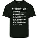 My Perfect Day Scuba Diving Diver Dive Mens Cotton T-Shirt Tee Top Black