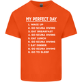 My Perfect Day Scuba Diving Diver Dive Mens Cotton T-Shirt Tee Top Orange