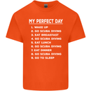 My Perfect Day Scuba Diving Diver Dive Mens Cotton T-Shirt Tee Top Orange
