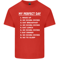 My Perfect Day Scuba Diving Diver Dive Mens Cotton T-Shirt Tee Top Red
