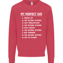 My Perfect Day Scuba Diving Diver Dive Mens Sweatshirt Jumper Heliconia