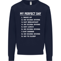 My Perfect Day Scuba Diving Diver Dive Mens Sweatshirt Jumper Navy Blue