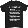 My Perfect Day Scuba Diving Diver Dive Mens T-Shirt Cotton Gildan Black