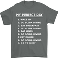 My Perfect Day Scuba Diving Diver Dive Mens T-Shirt Cotton Gildan Charcoal