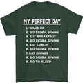 My Perfect Day Scuba Diving Diver Dive Mens T-Shirt Cotton Gildan Forest Green