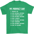 My Perfect Day Scuba Diving Diver Dive Mens T-Shirt Cotton Gildan Irish Green